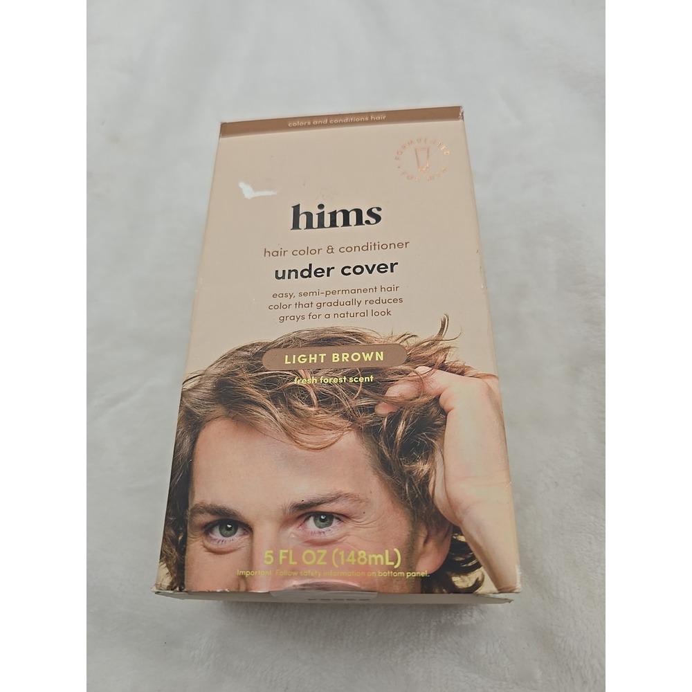 Hims Under Cover Hair Color & Conditioner, Light Brown, Fresh Forest Scent, 5 Oz